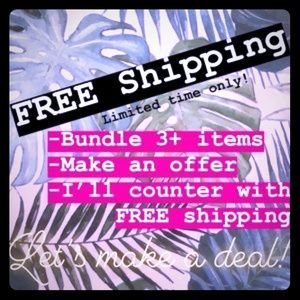 Free shipping if you bundle 3 items